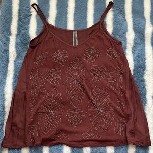 Anthropologie Burgundy Women's Top